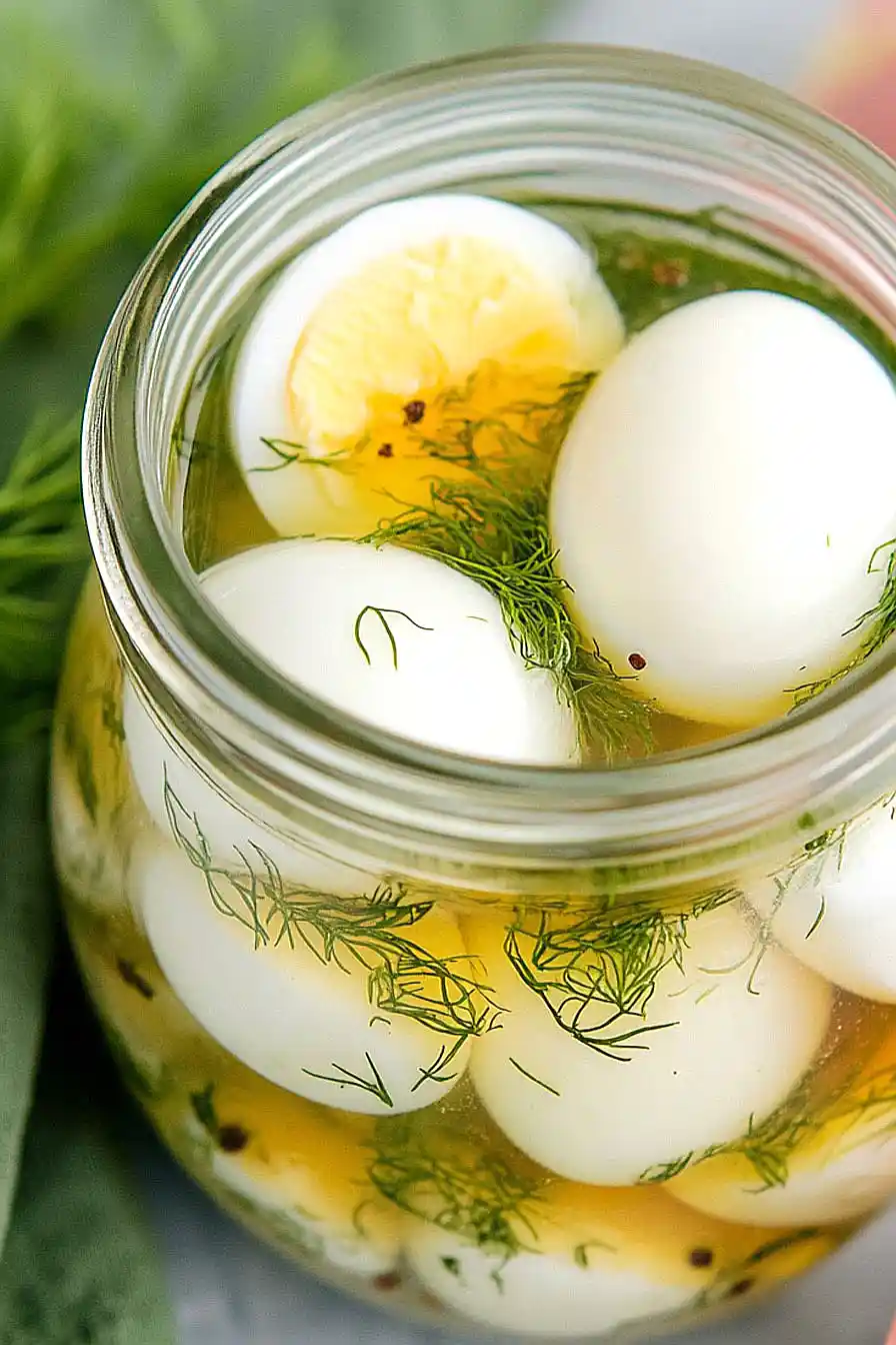 dill pickle hard boiled eggs