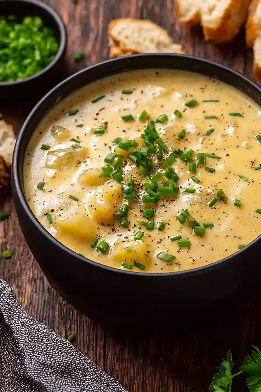 cheddar garlic herb potato soup