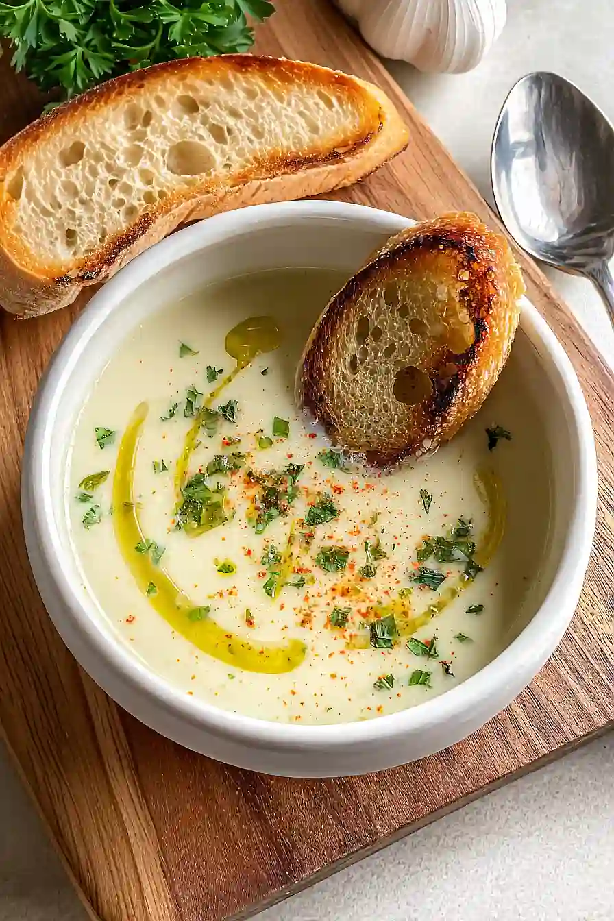 french style garlic soup