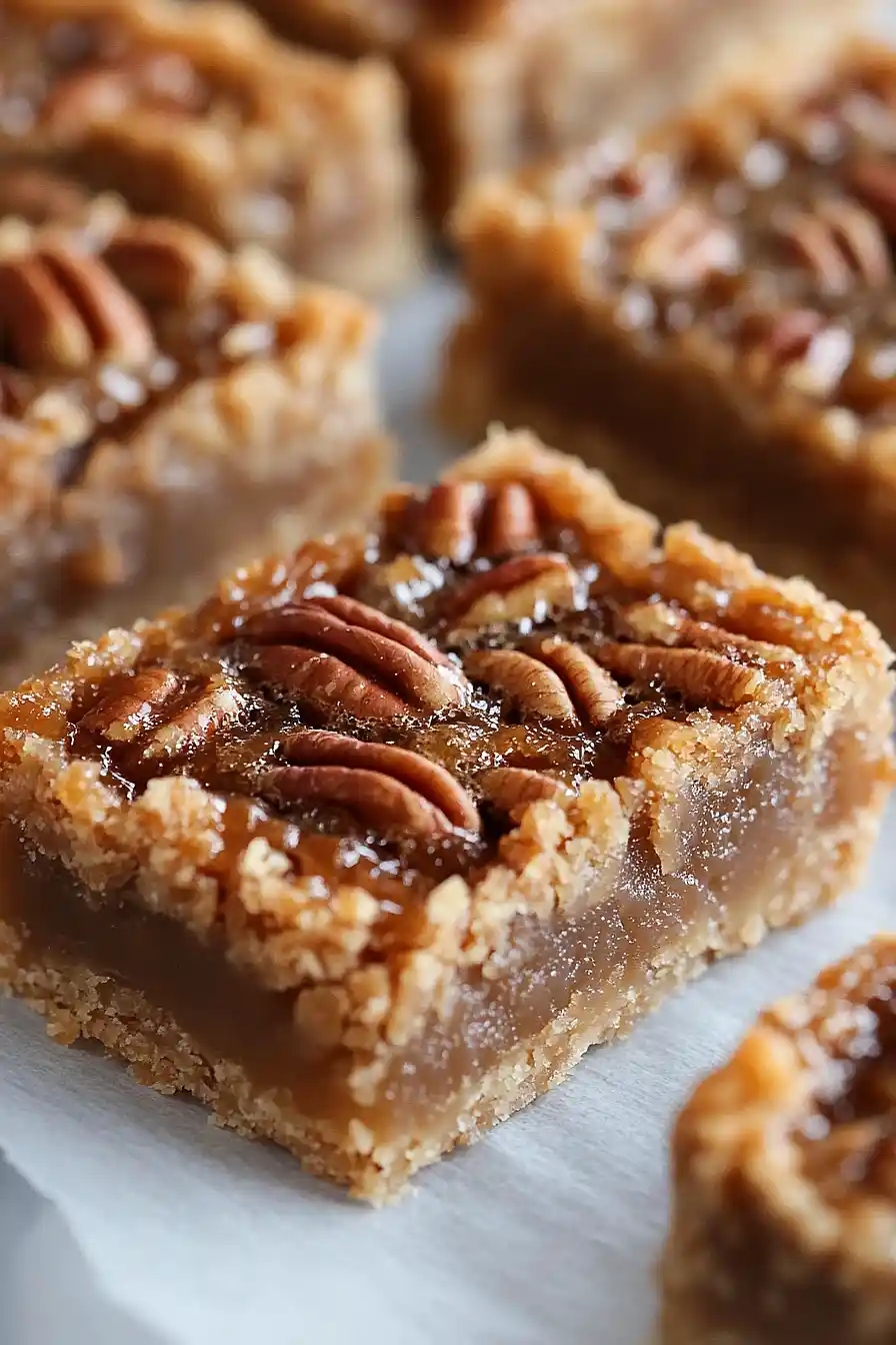 pecan pie bars with pie crust