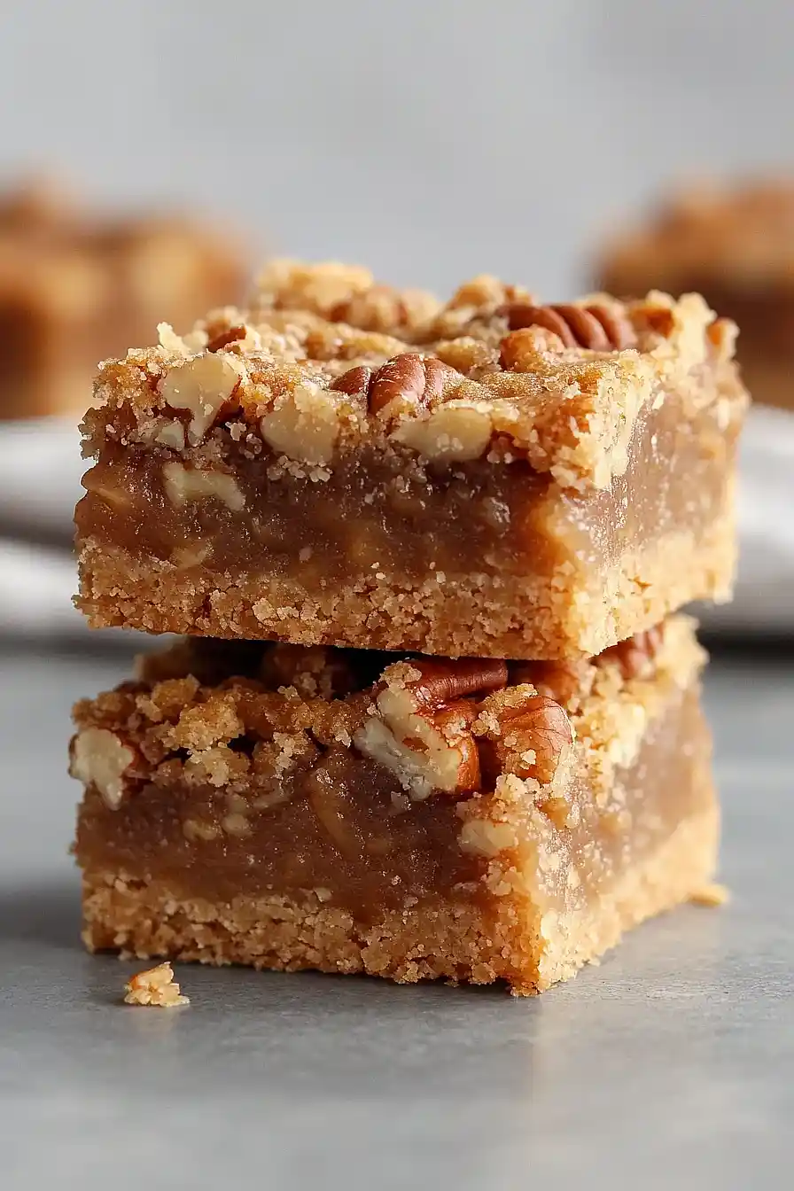 pecan pie bars with sugar cookie crust