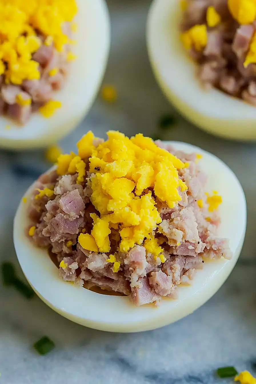 deviled eggs made with deviled ham