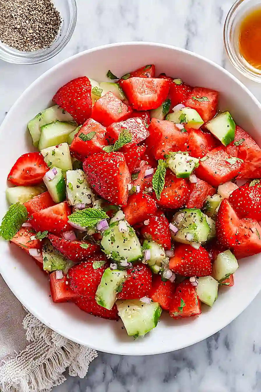 Cucumber Strawberry Salad