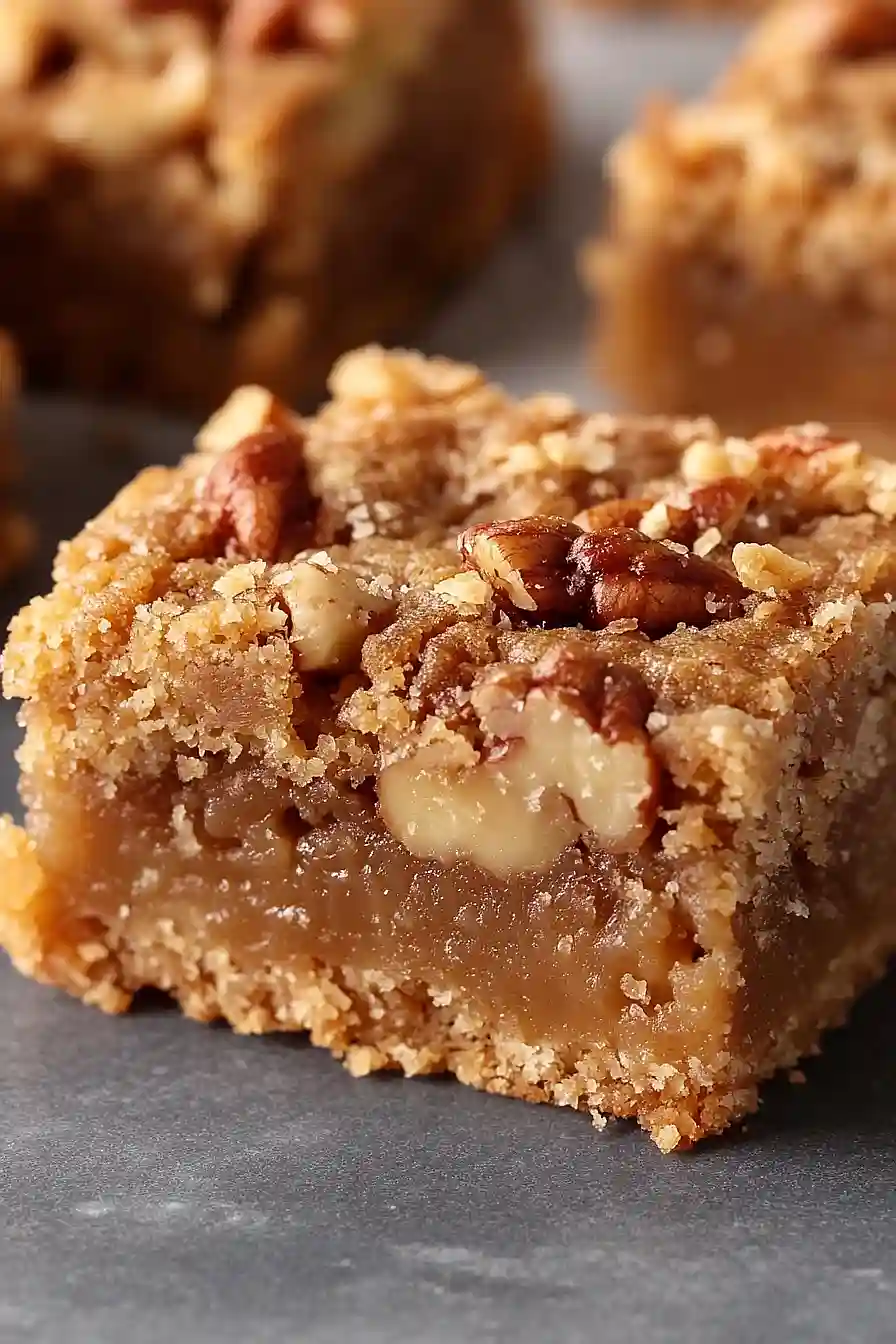 pecan pie bars with sugar cookie crust