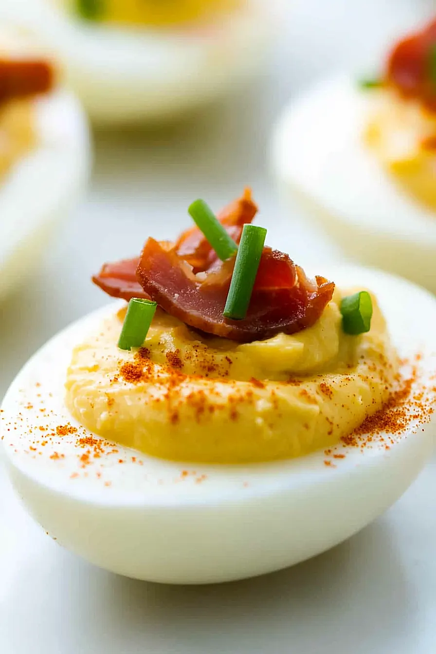 deviled egg with country ham