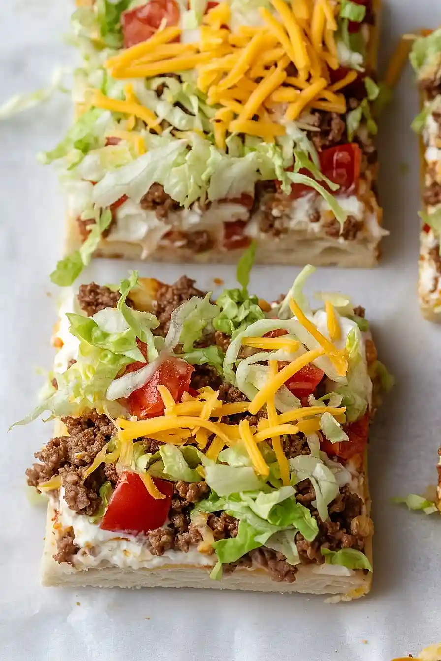 crescent roll taco pizza