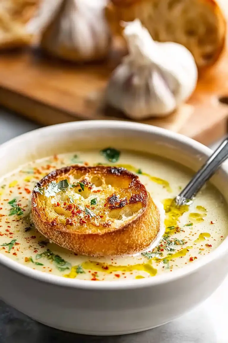 french style garlic soup