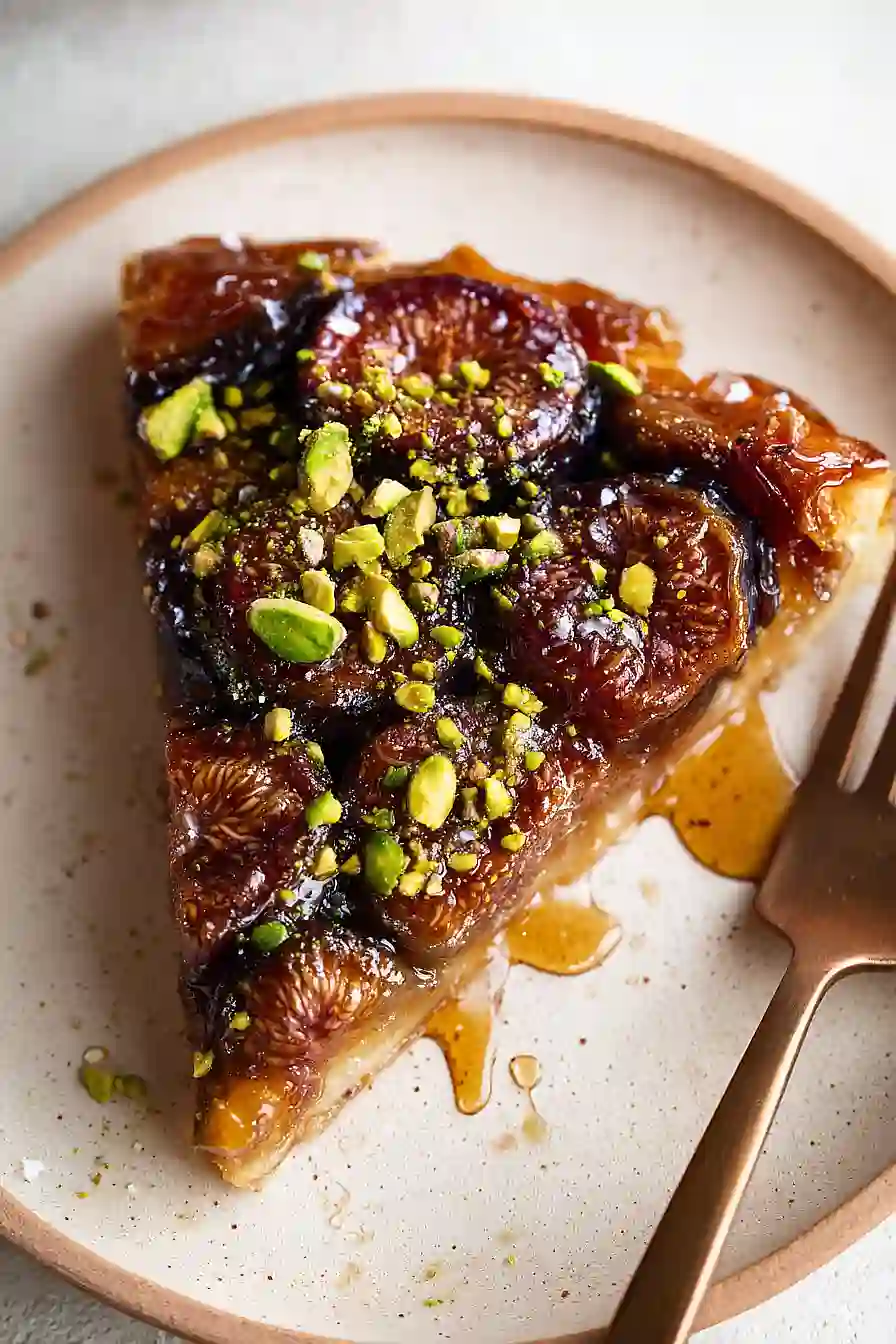 Salted Honey & Pistachio Fig Tarte Tatin