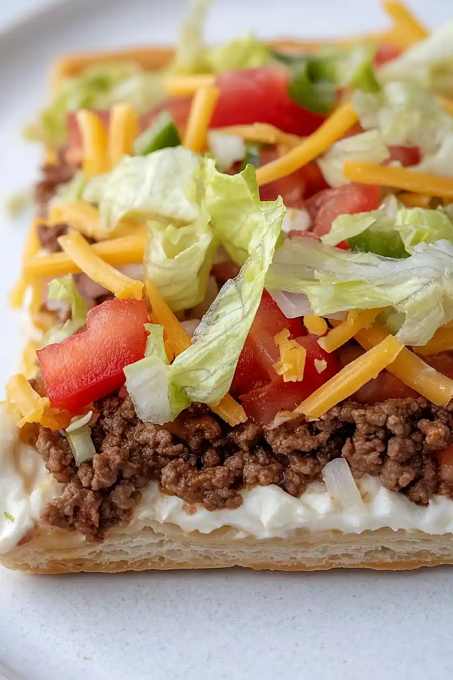 crescent roll taco pizza