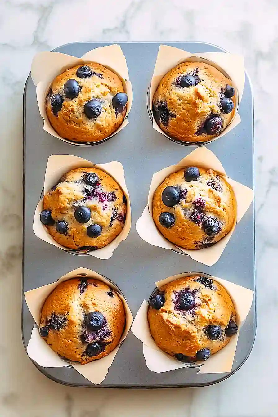 Cottage Cheese Blueberry Muffins