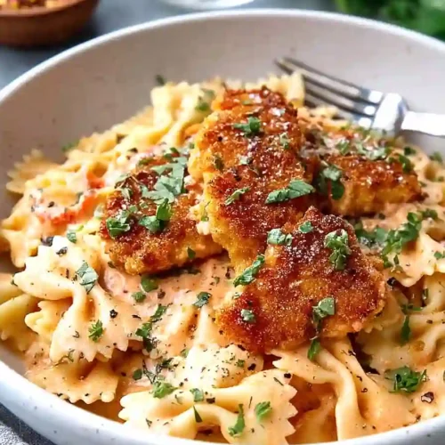 fried chicken pasta