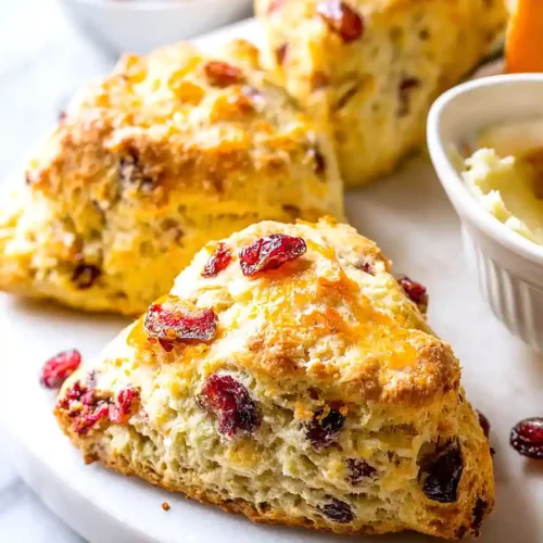 cranberry orange sourdough scones