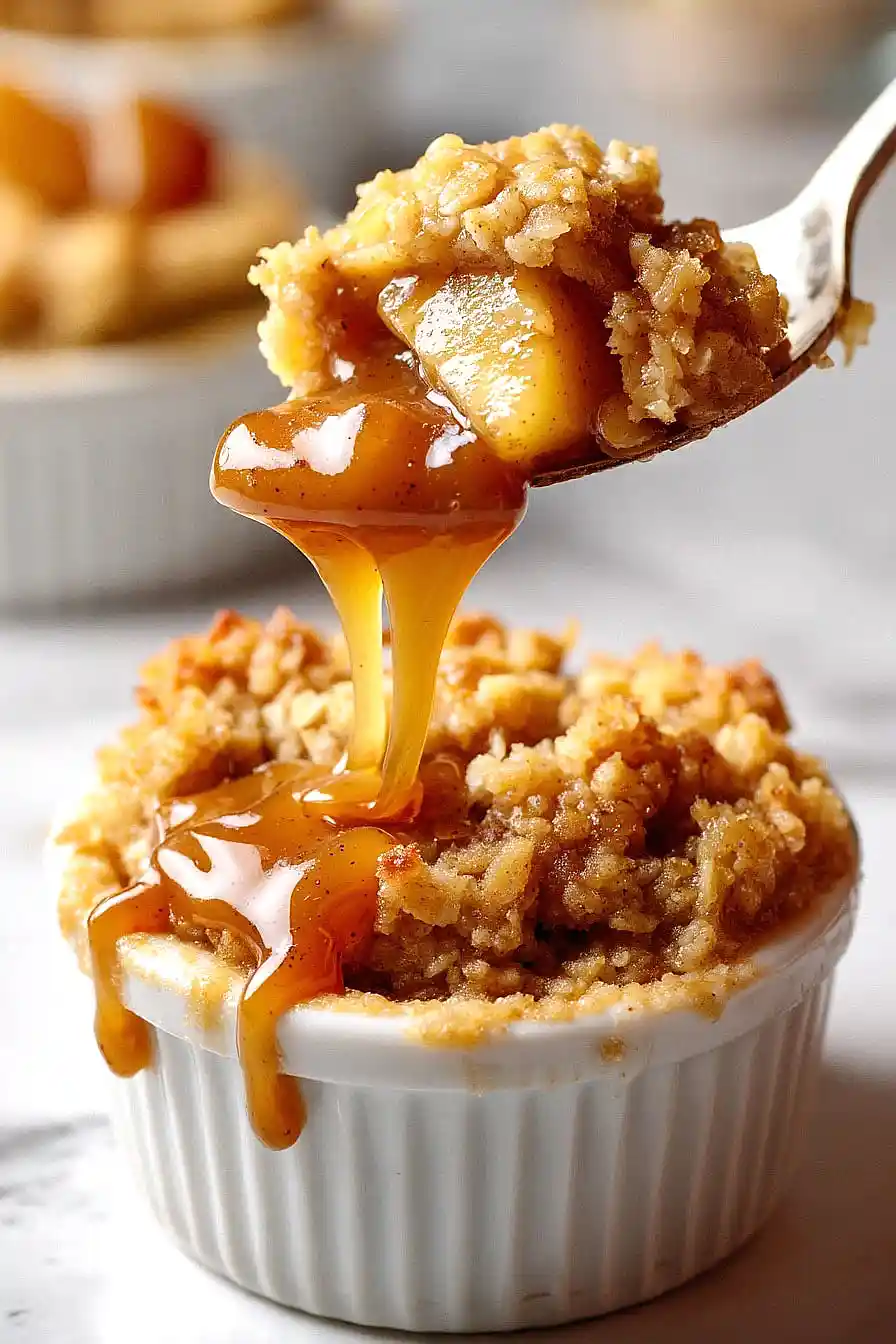 caramel apple crisp bites