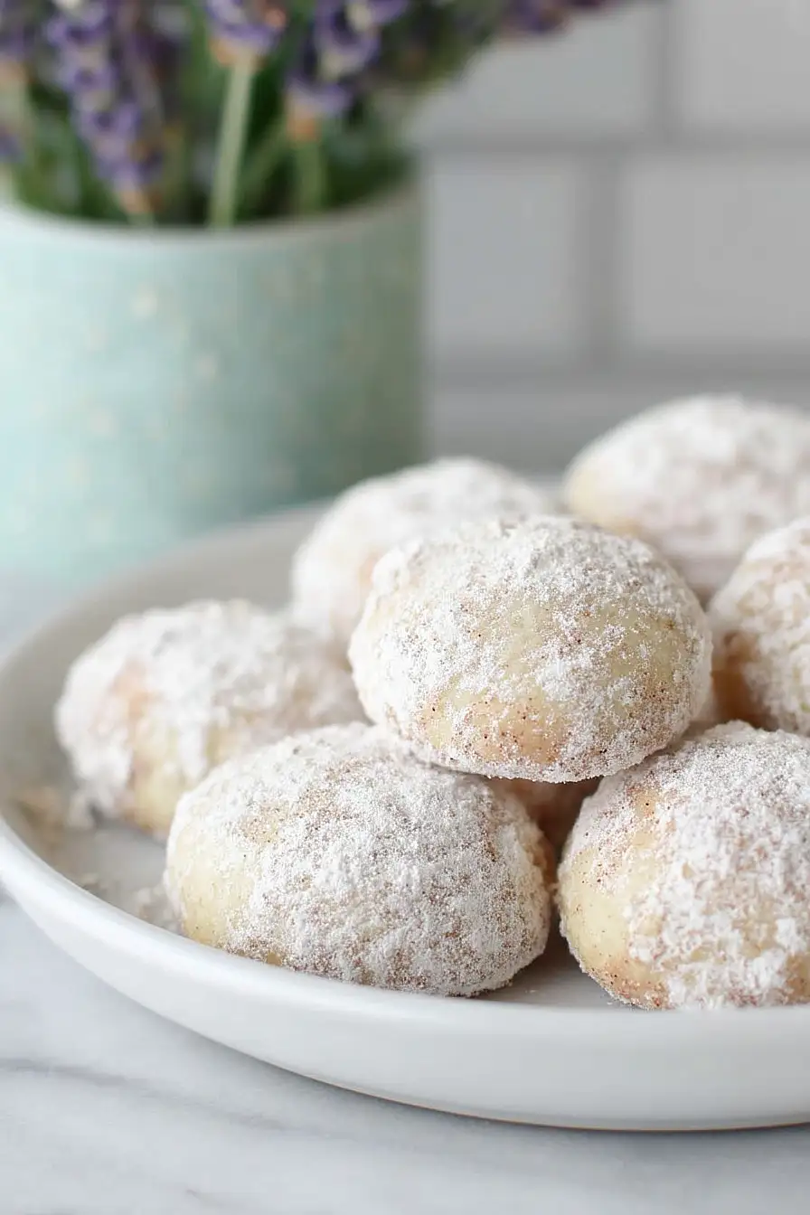 chai spiced snowball cookies