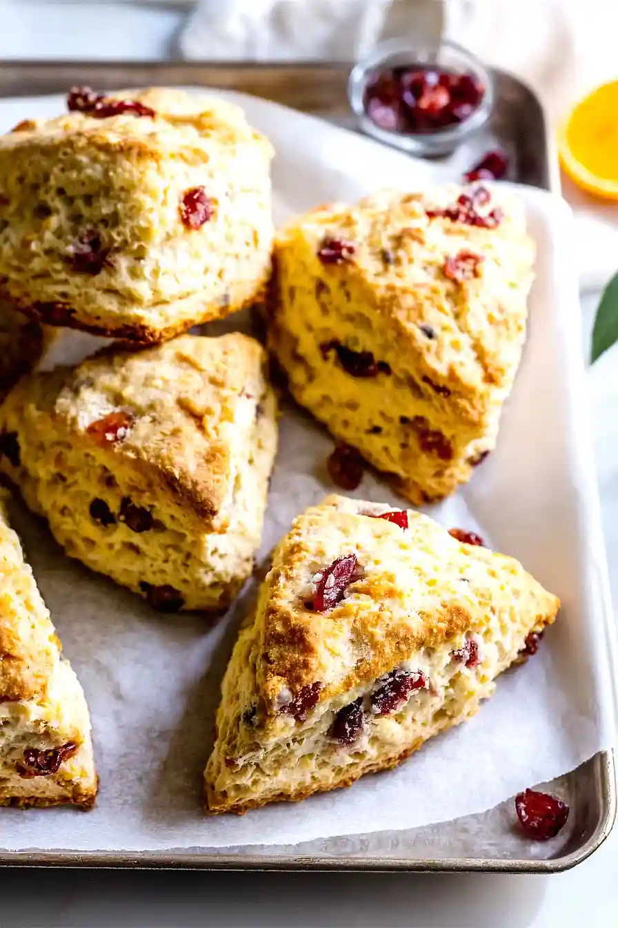 cranberry orange sourdough scones