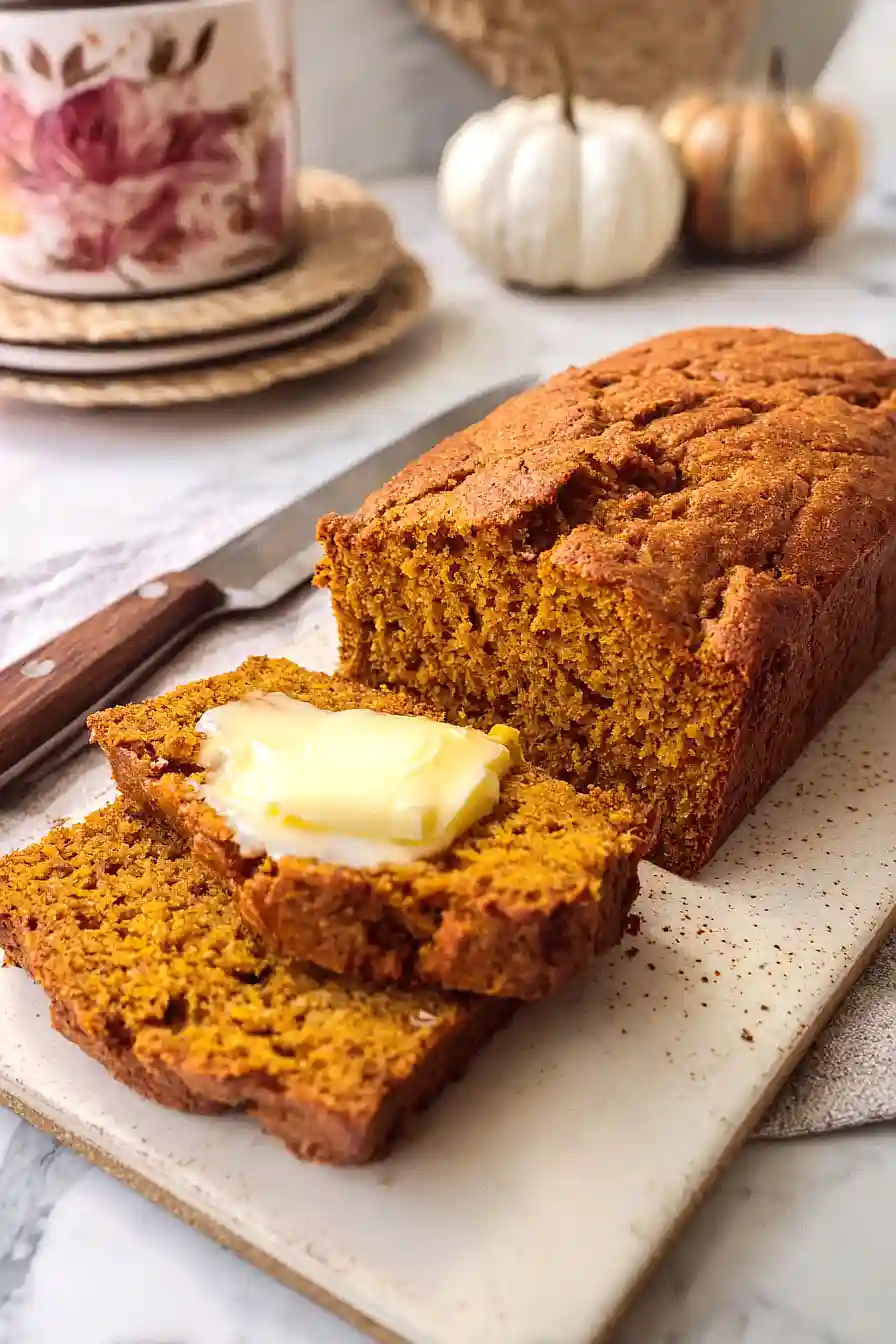 pumpkin einkorn banana bread