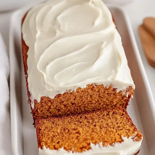 pumpkin bread with cream cheese frosting