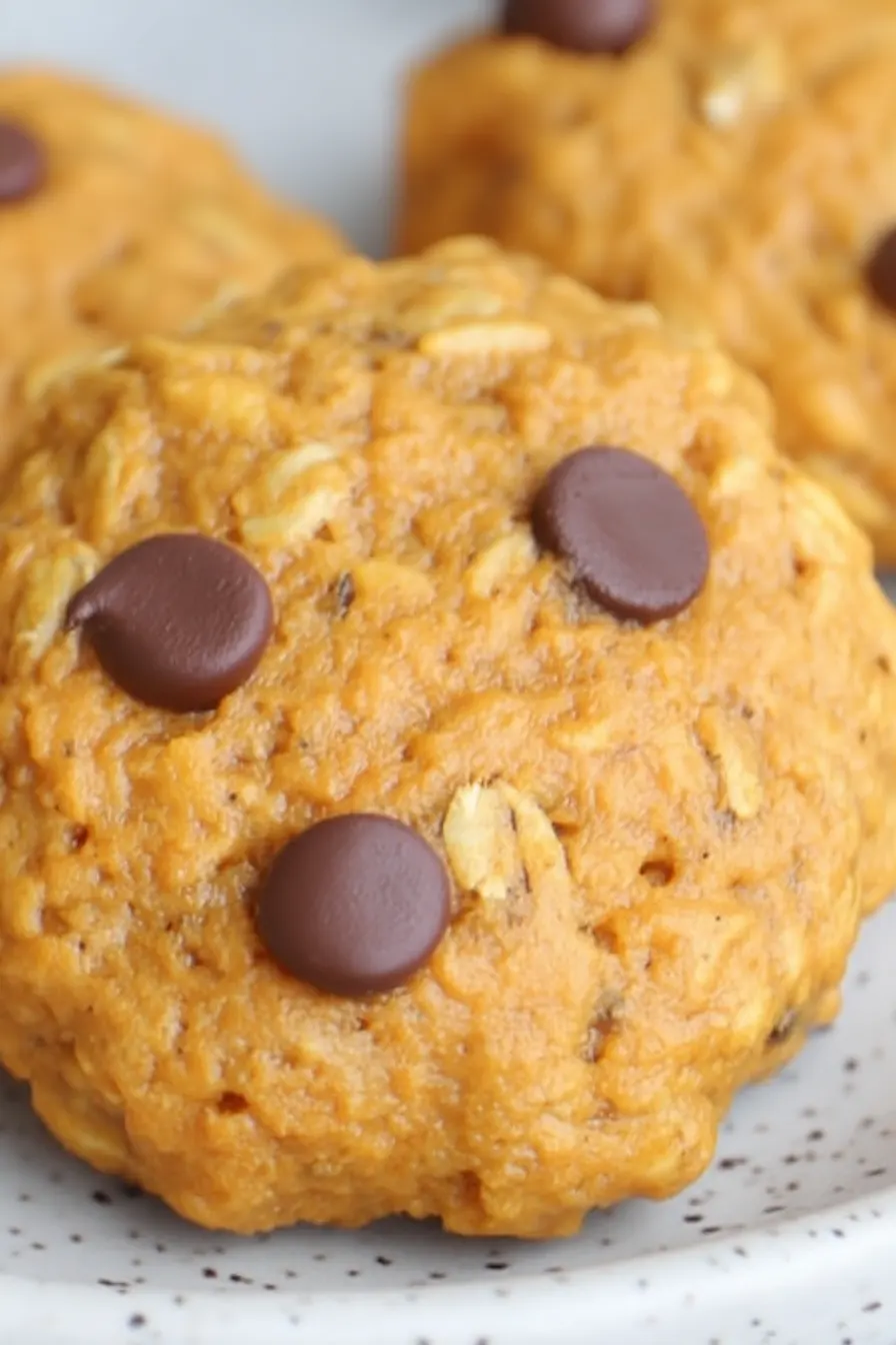 vegan pumpkin chocolate chip oatmeal cookies