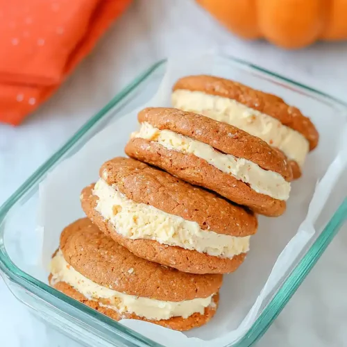 pumpkin cookies ice cream sandwiches