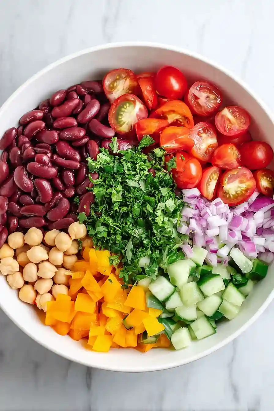 Double Bean Mediterranean Salad