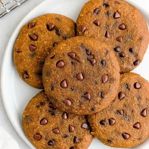 pumpkin oat flour chocolate chip cookies