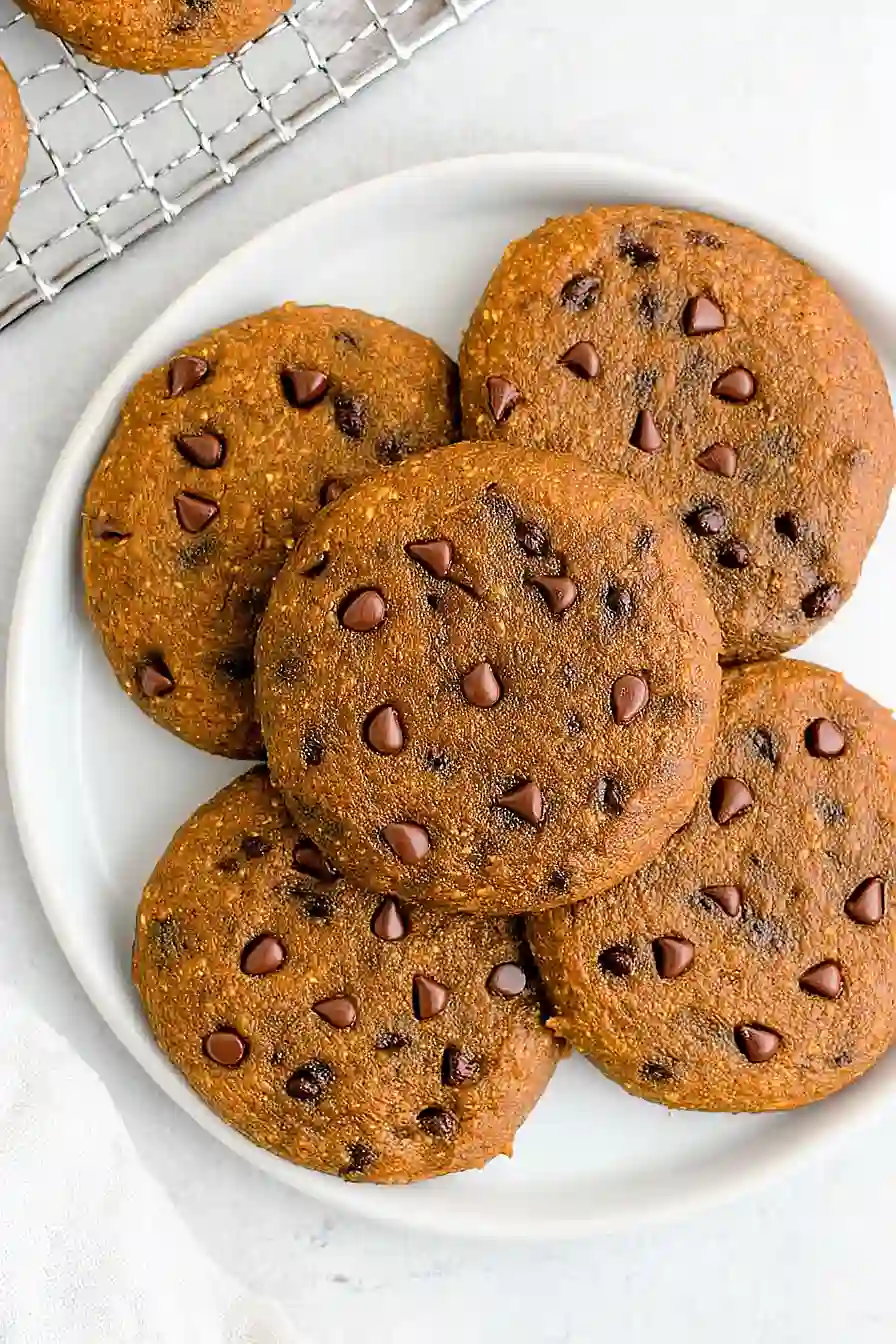 pumpkin oat flour chocolate chip cookies