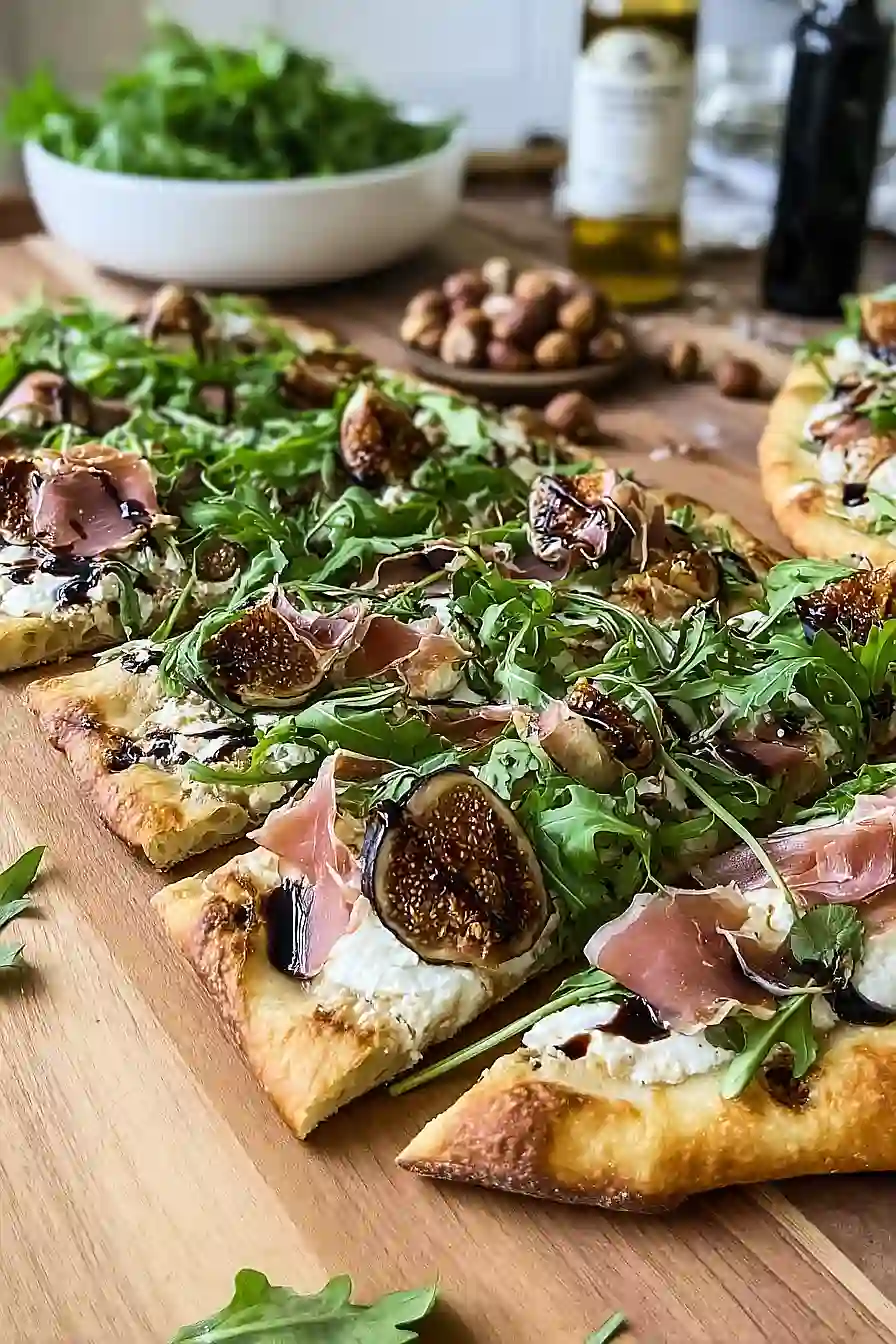 Fig Goat Cheese and Prosciutto Flatbread