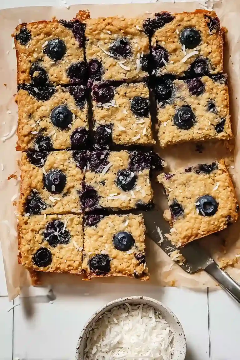 Blueberry Oatmeal Cake with Greek Yogurt