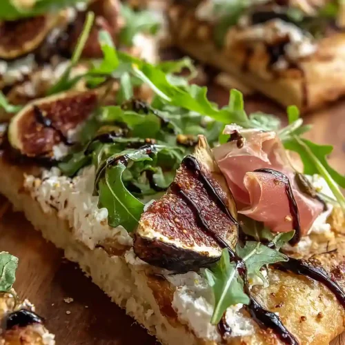 Fig Goat Cheese and Prosciutto Flatbread