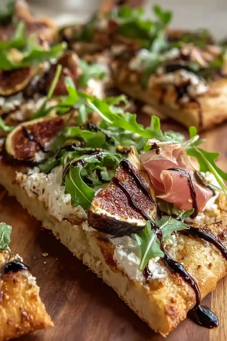 Fig Goat Cheese and Prosciutto Flatbread
