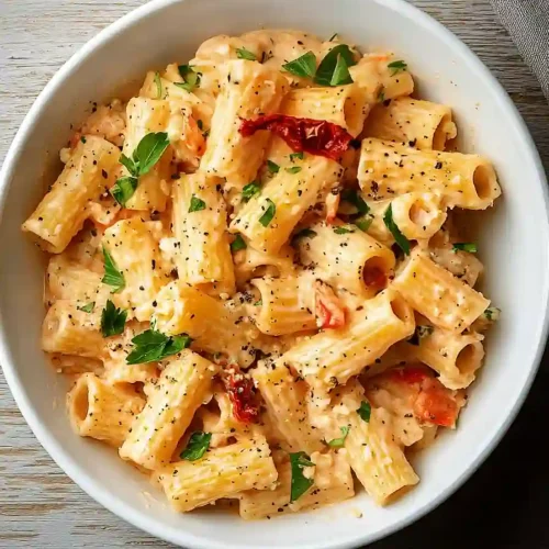 eggplant and sun dried tomato pasta