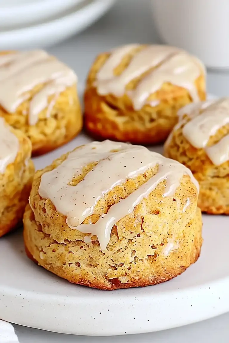 pumpkin pecan scones with brown butter glaze