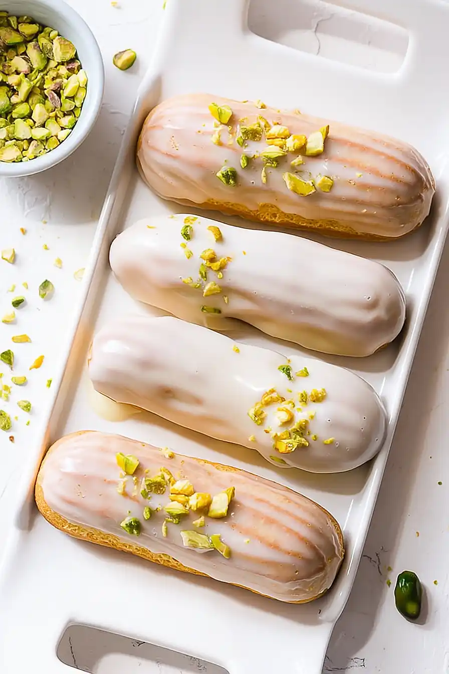 pistacho éclairs