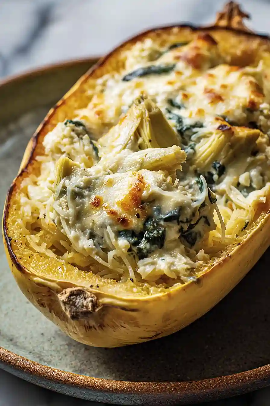 spinach artichoke spaghetti squash