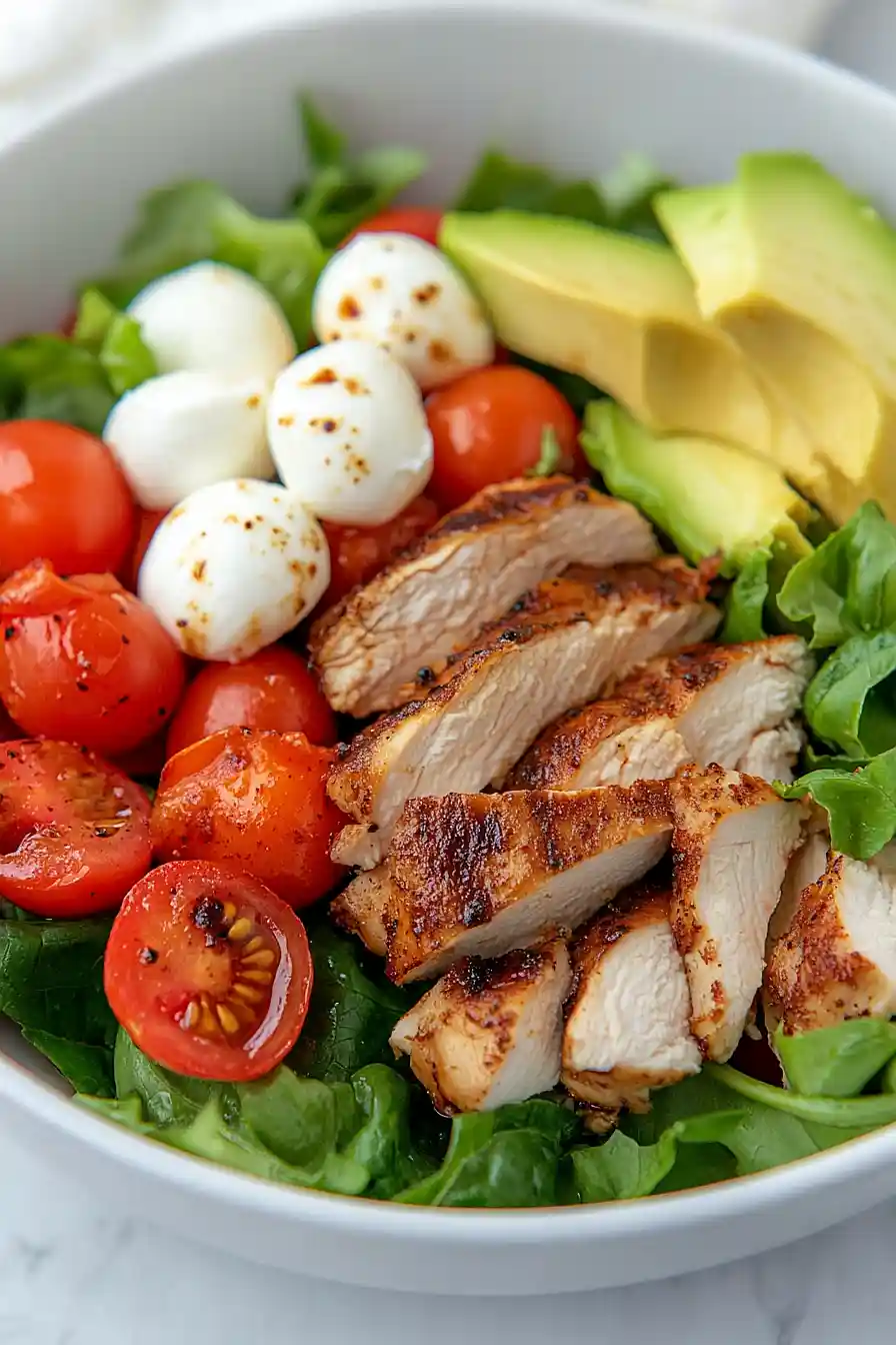 balsamic chicken and fresh mozzarella
