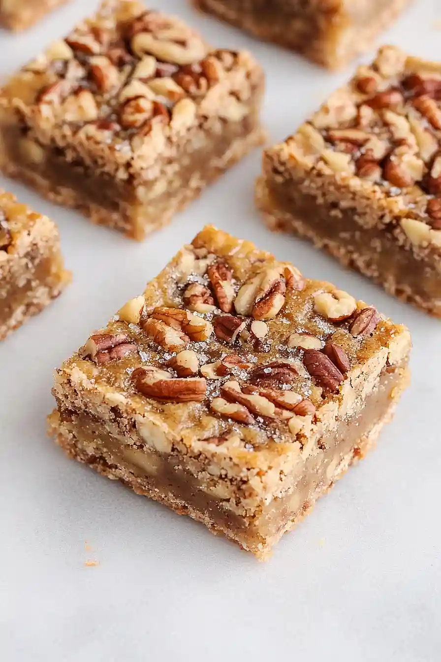 salted maple pecan bars