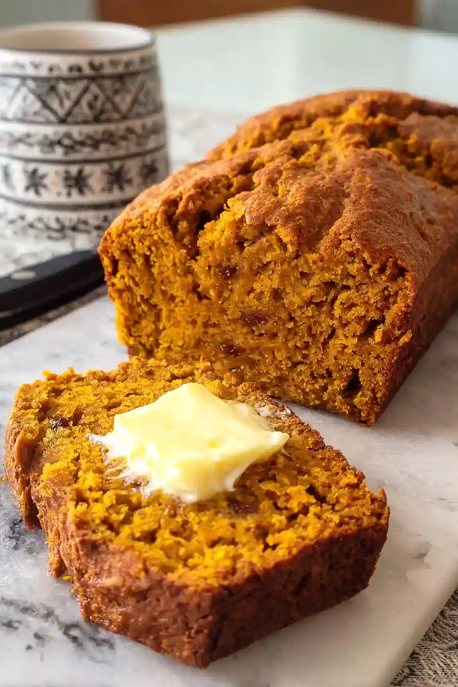 pumpkin einkorn banana bread