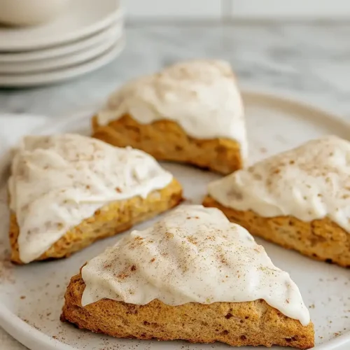 pumpkin scones with cream cheese frosting