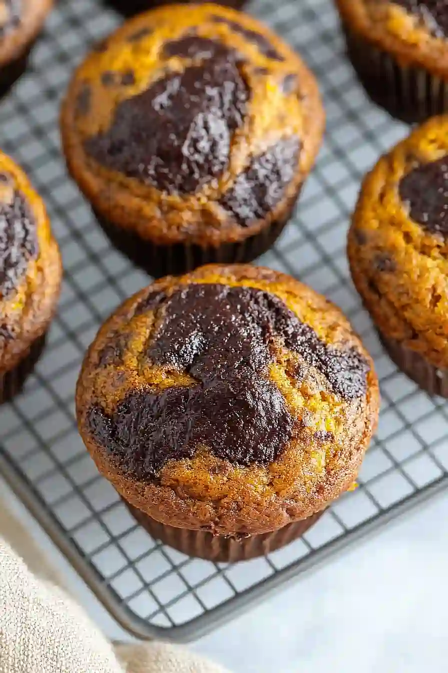 chocolate pumpkin zucchini muffins
