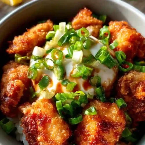 fried chicken rice bowl