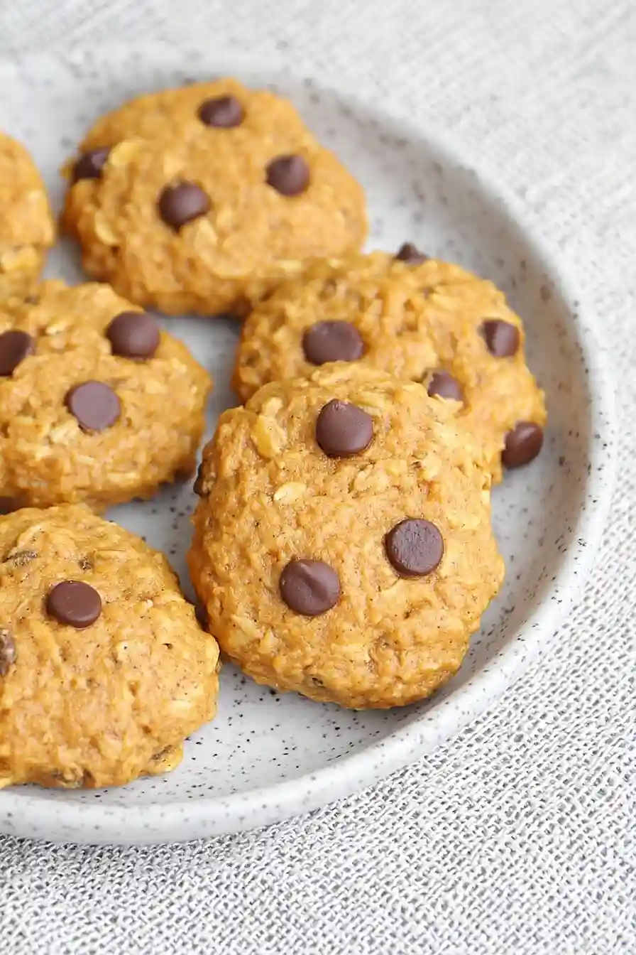 vegan pumpkin chocolate chip oatmeal cookies