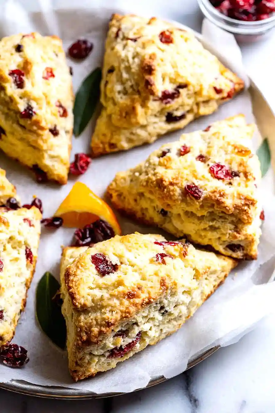 cranberry orange sourdough scones