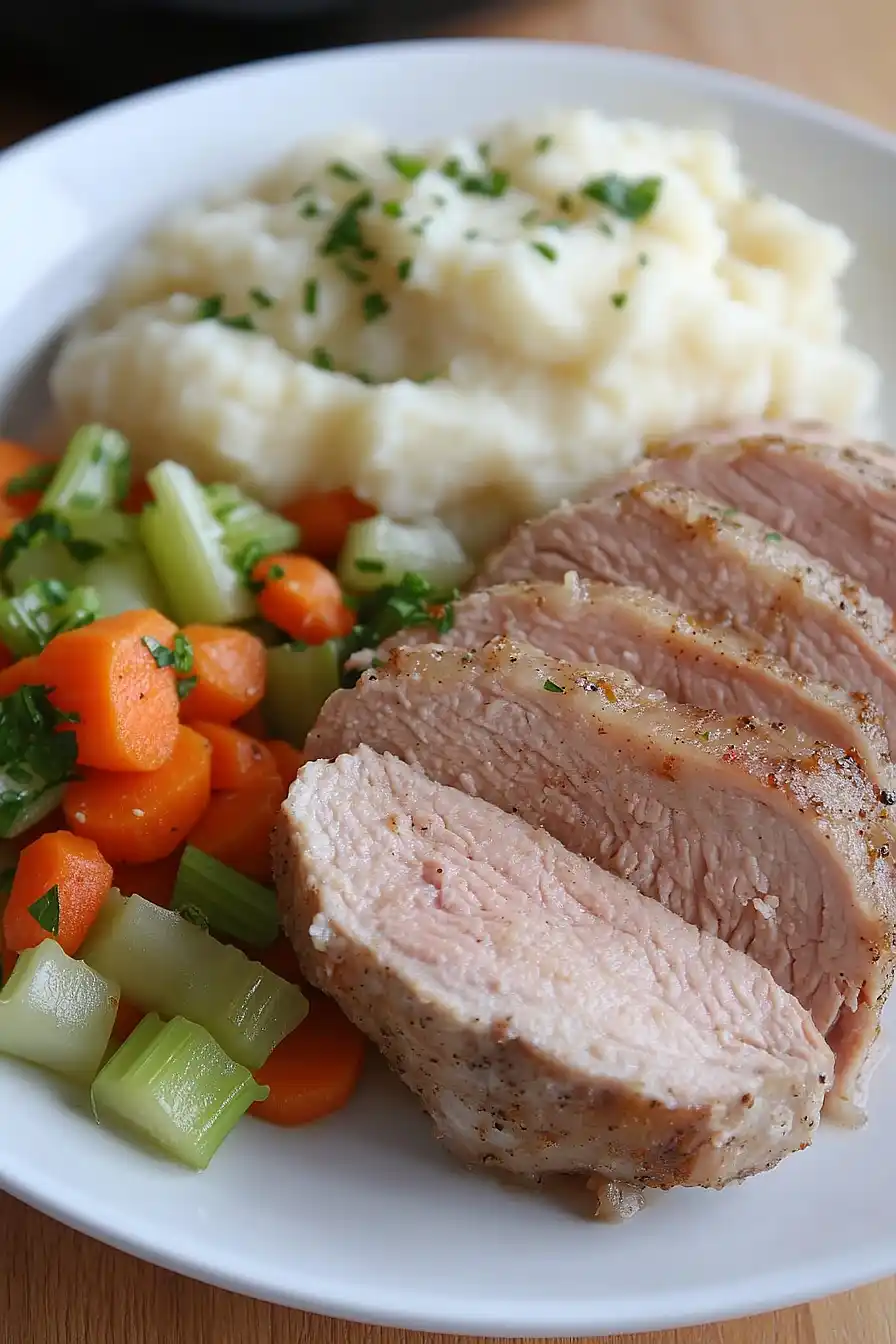 crockpot applesauce pork tenderloin 