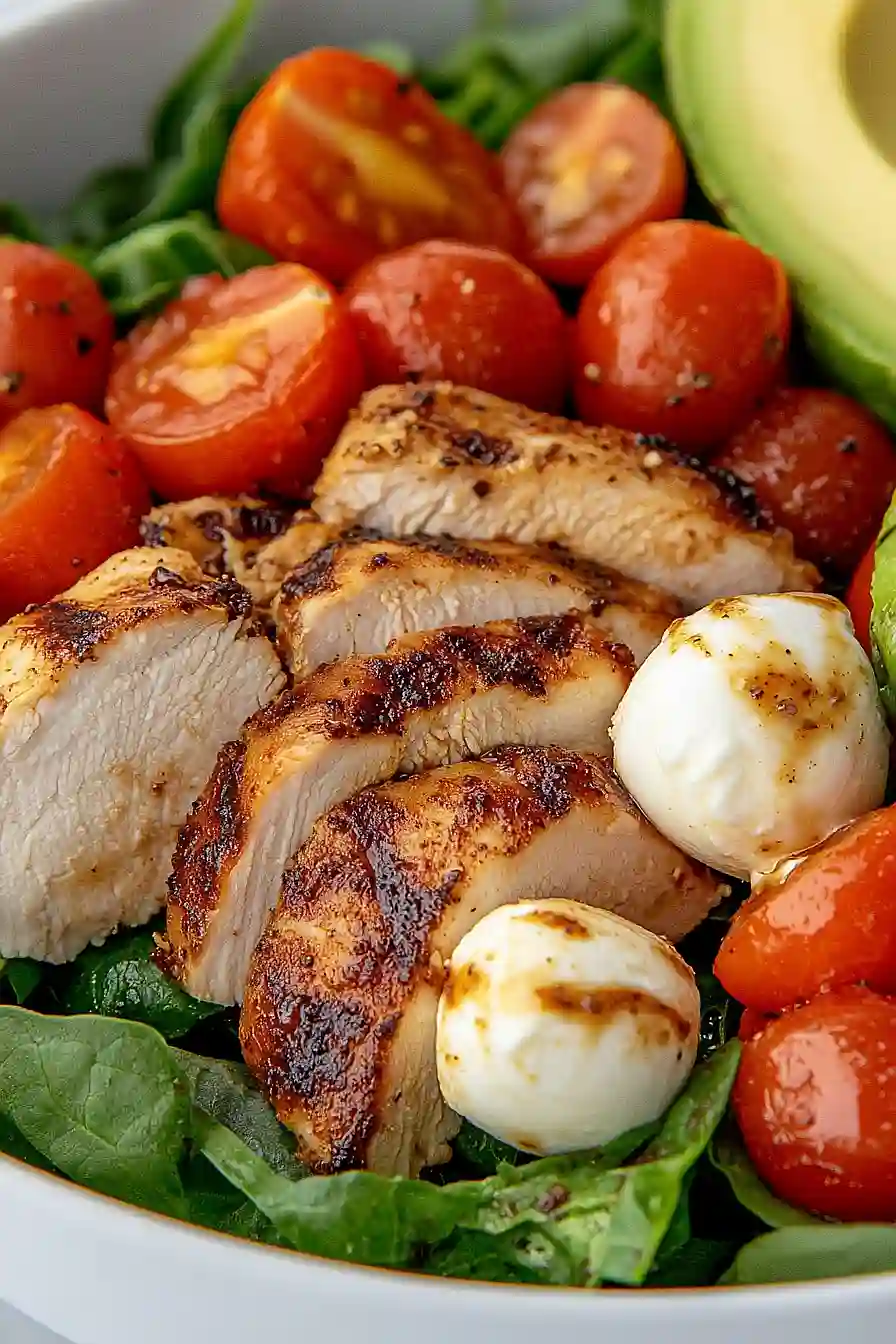 balsamic chicken and fresh mozzarella