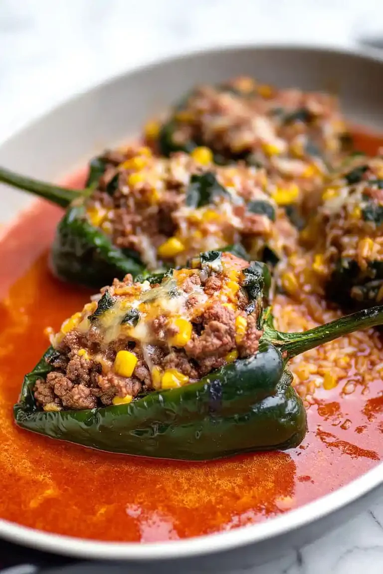 chiles rellenos de carne molida