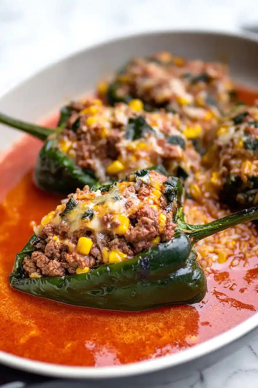 chiles rellenos de carne molida