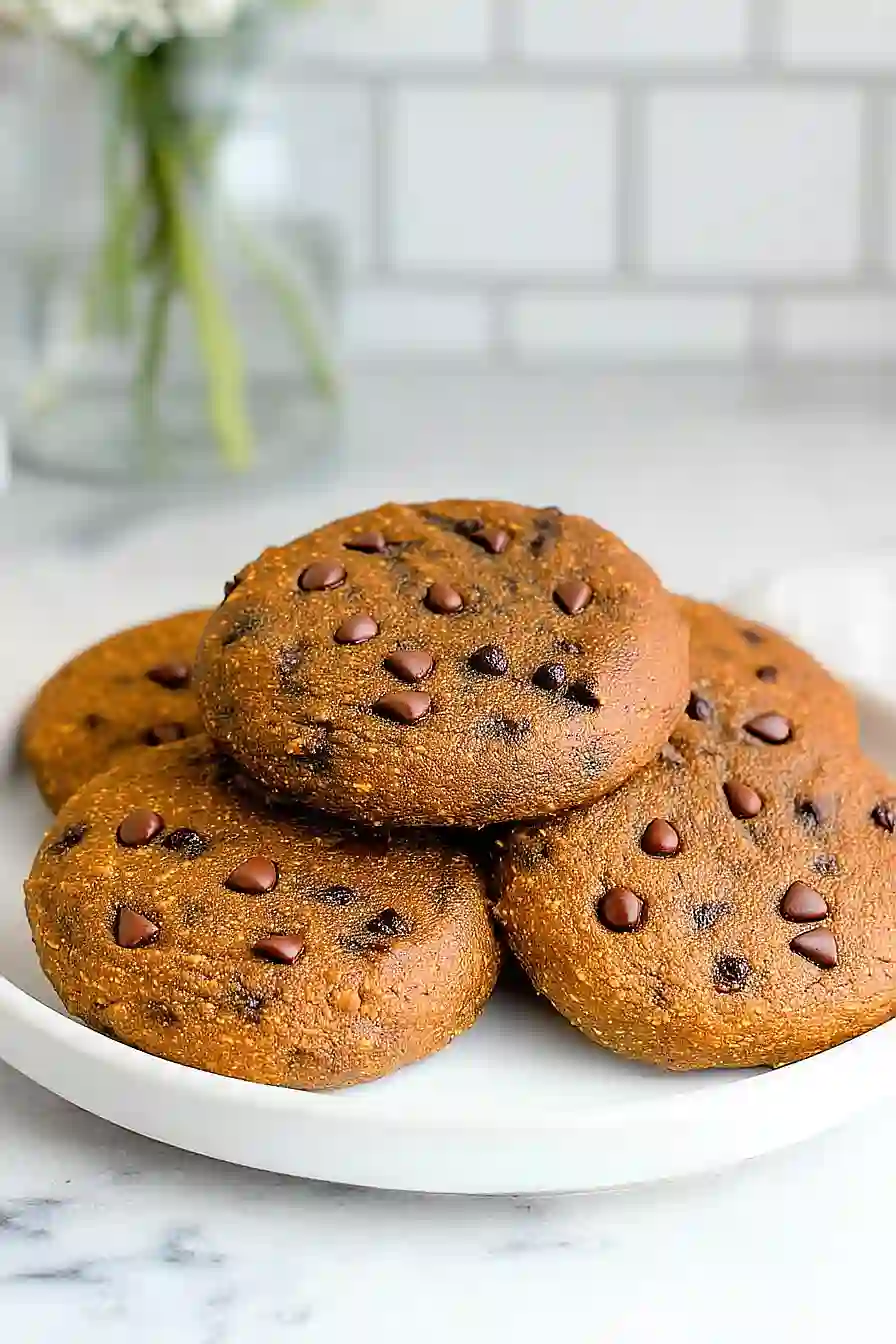 pumpkin oat flour chocolate chip cookies
