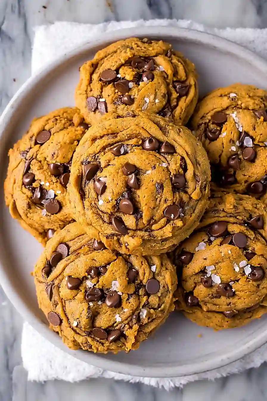 vegan pumpkin chocolate chip cookies