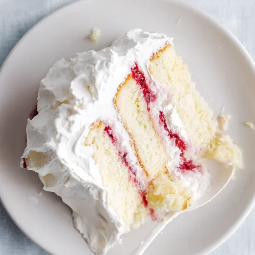 Raspberry And Cream Angel Food Cake