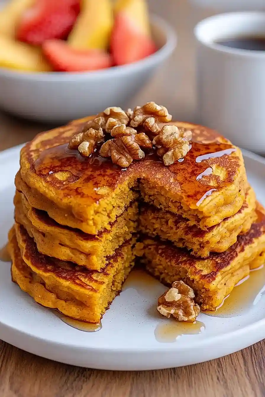 pumpkin pancakes for two
